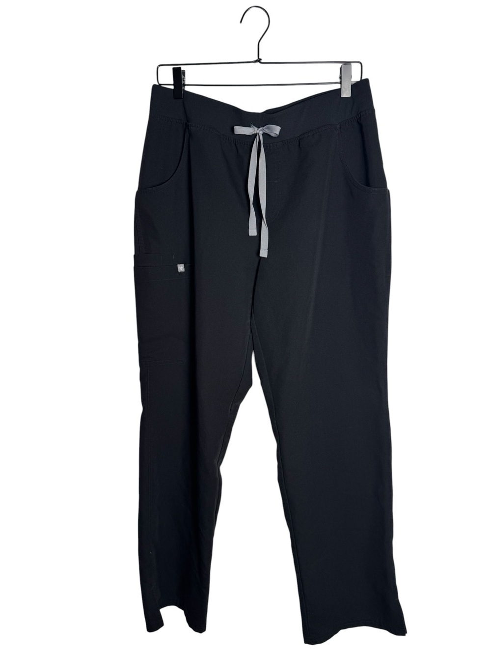 FIGS Black Kade Cargo High Rise Scrub Straight Leg Pants Regular Inseam